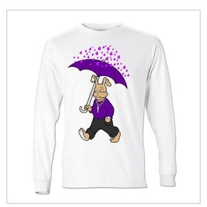 Icy “Purple Rain” Rabbit White & Purple L/S Tee